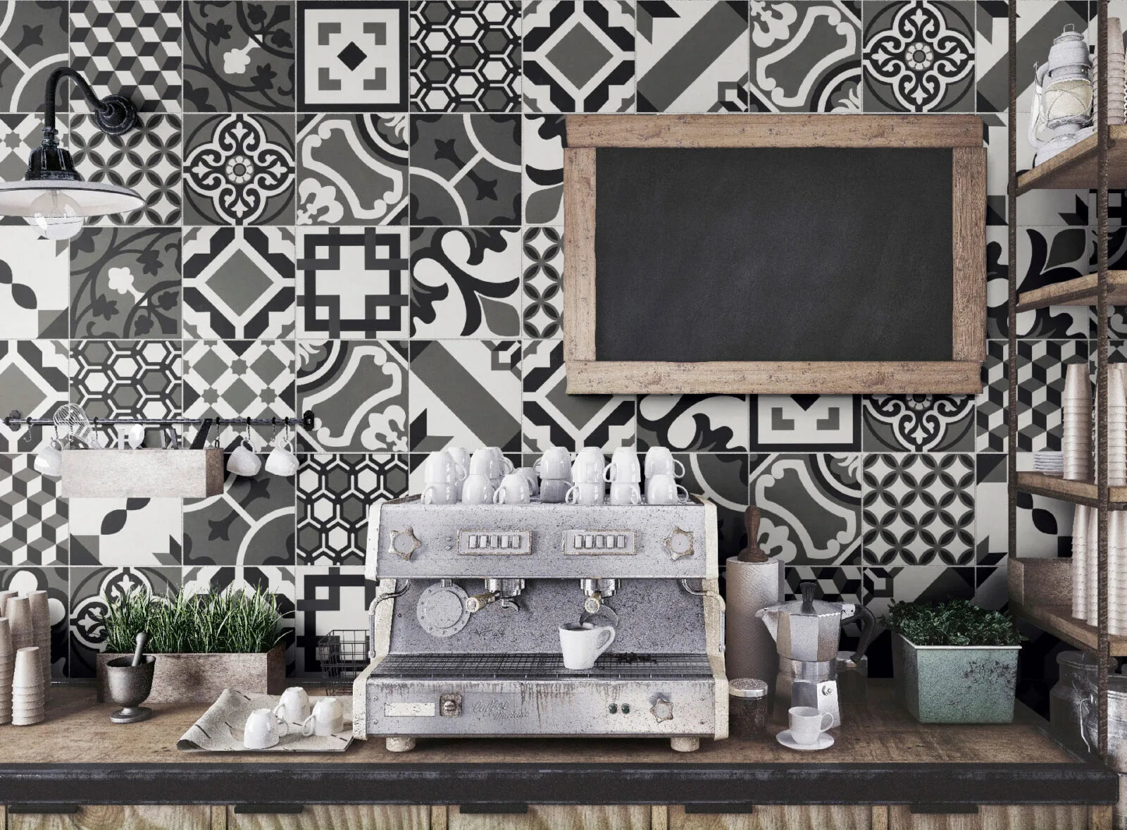 Seconda ambientazione Ceramica Valsecchia Cementine Paint