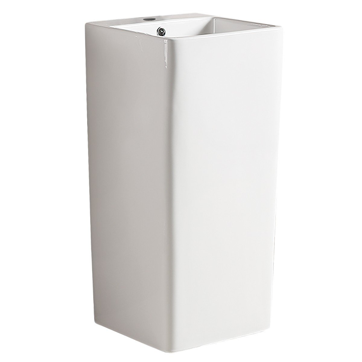 LAVABO PLUS B169 A PAVIMENTO — Colore: BIANCO LUCIDO
