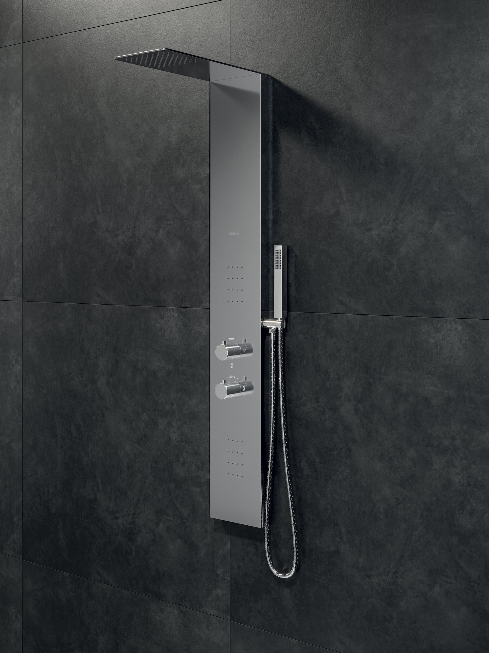 COLONNA DOCCIA THIN PLUS TERMOSTATICA CROMO