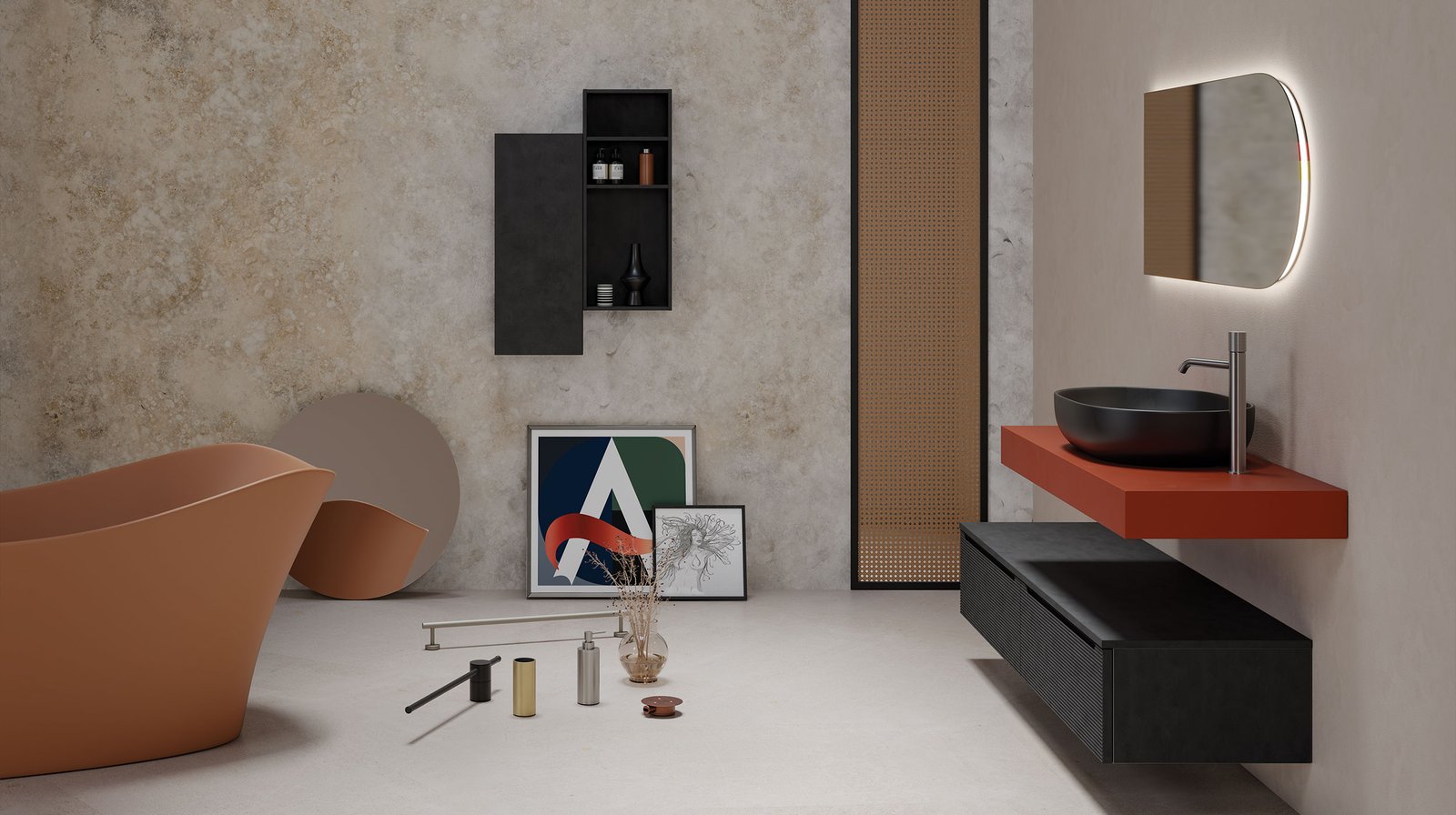 Ambientazione arredo bagno Aqualif