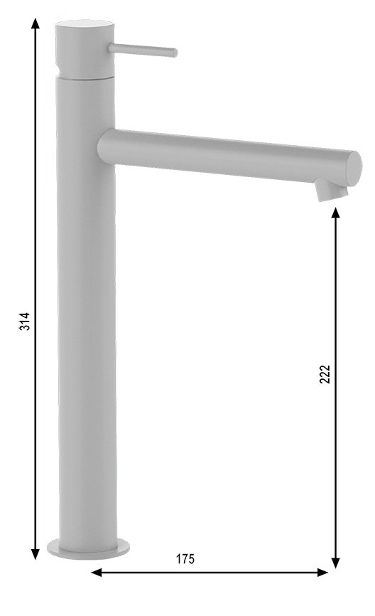 MISC. LAVABO D'ARREDO SLIM BIANCO OPACO