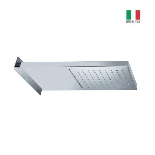 SOFFIONE DOCCIA SMALL CASCATA BIANCO OPACO — Colore: CROMO LUCIDO