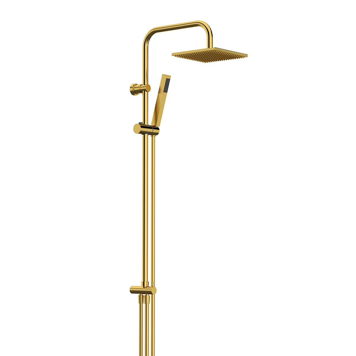 SET DOCCIA LIFE QUADRO OTTONE — Colore: ORO SPAZZOLATO