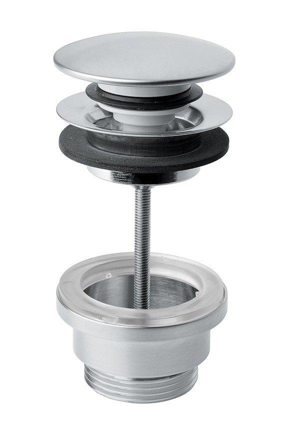 PILETTA PUSH AUTOMATICA INOX SPAZZOLATO